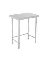 Tavolo da lavoro in acciaio inossidabile Garvee 18x28 pollici con gambe fisse robuste per cucina e officina, argento