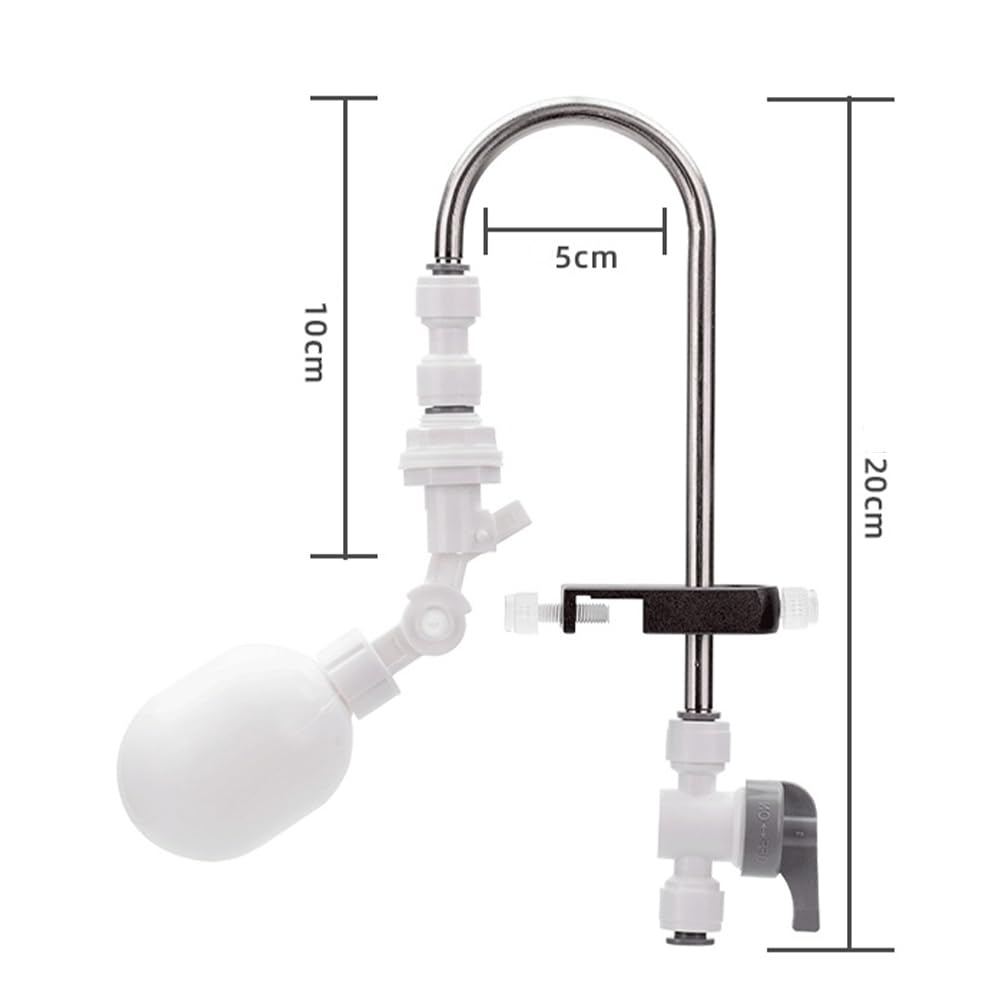 Riempitore automatico d'acqua Garvee con valvola galleggiante e regolatore di livello per acquari, vasche per pesci e serbatoi d'acqua