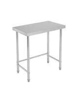 Tavolo da lavoro in acciaio inossidabile Garvee 45.72x81.28 cm robusto e mobile per cucina e officina antiruggine - Tavolo con gambe fisse