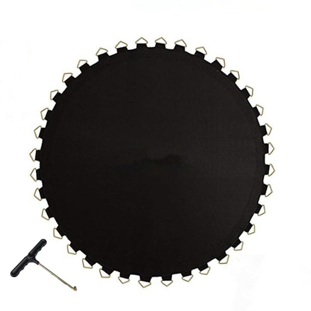 Tappetino di ricambio per trampolino Garvee, rotondo da 8 piedi, impermeabile, resistente ai raggi UV, tappetino di sicurezza con 48 fibbie, anelli a V, ganci e fibbie.