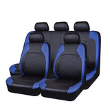 Garvee Set coprisedili per auto da 9 pezzi, impermeabili, in similpelle antiscivolo, universali per auto, camion, SUV, neri - nero