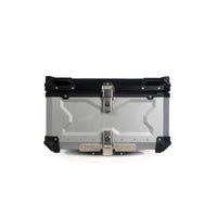 Bauletto per moto Garvee da 80 litri in lega di alluminio con serratura di sicurezza per viaggi, impermeabile, robusto, versatile, argento