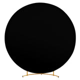 Garvee Arco Rotondo Sfondo Poliestere Nero 6.5 piedi per Decorazione Festa di Matrimonio - Nero