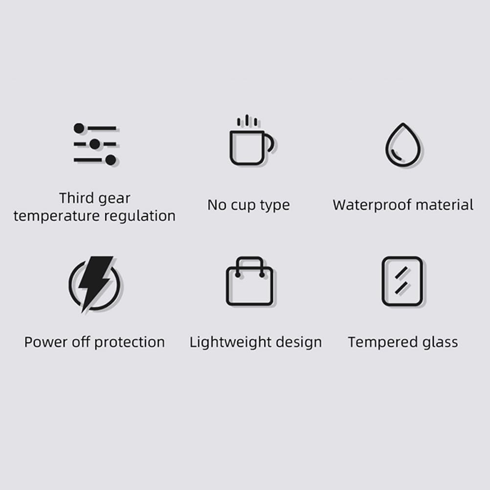 Scalda tazze da caffè Garvee con tazza in ceramica, 3 impostazioni di temperatura, spegnimento automatico dopo 8 ore, nero, ufficio e casa