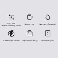 Scalda tazze da caffè Garvee con tazza in ceramica, 3 impostazioni di temperatura, spegnimento automatico dopo 8 ore, nero, ufficio e casa