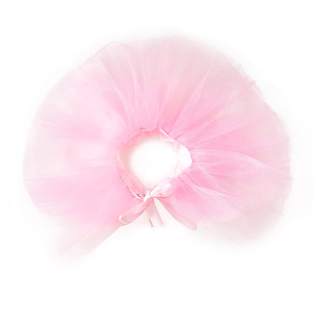 Garvee - Vestito tutù colorato per cani e gatti, costume da compleanno, rosso rosa, taglie dalla S alla L, materiale morbido, traspirante