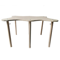 GARVEE Grande amaca per porcellini d'India con struttura in legno per conigli e furetti, 30x30x24 cm, materiale in tessuto morbido, design country
