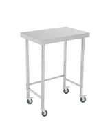 Tavolo da lavoro in acciaio inox Garvee 45.72x71.12 cm con ruote, robusto e mobile, resistente al calore, antiruggine per cucina e officina, argento - argento