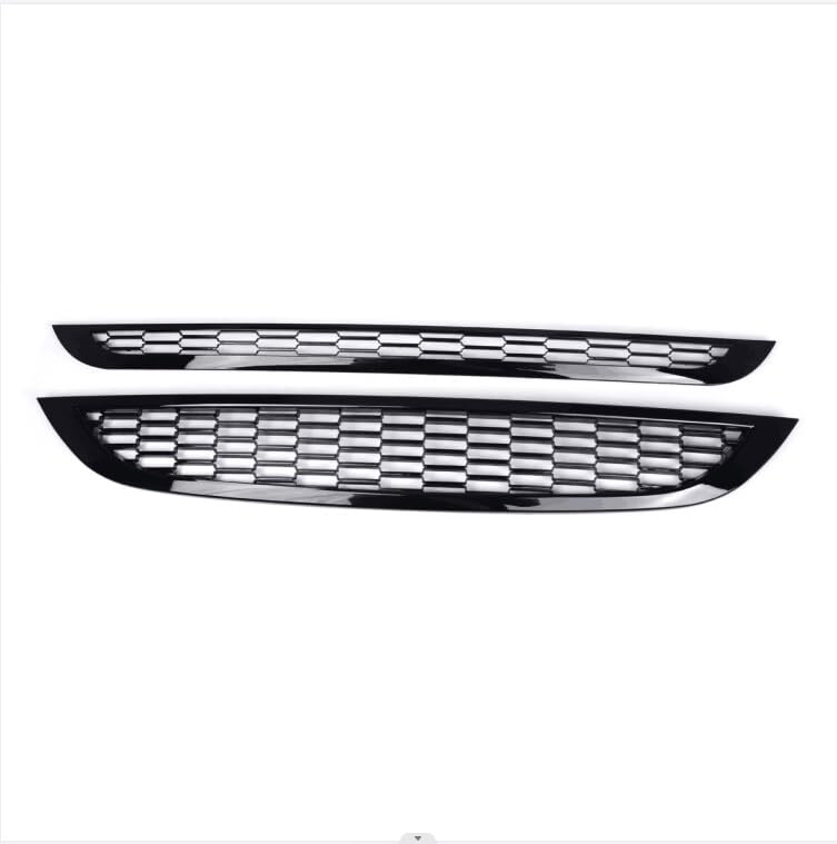 Griglia anteriore Garvee compatibile con Mini Cooper R50 R52 R53, struttura a nido d'ape in ABS, nero lucido, protezione durevole