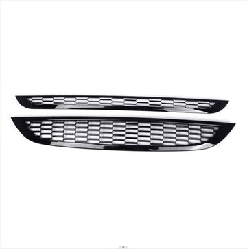 Griglia anteriore Garvee compatibile con Mini Cooper R50 R52 R53, struttura a nido d'ape in ABS, nero lucido, protezione durevole