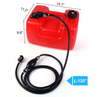 Serbatoio carburante marino portatile Garvee da 3 galloni con maniglia a forma di I per barche e kayak, 12 litri, resistente e a prova di perdite.