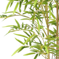 Albero di bambù artificiale Garvee da 4 piedi con tronco in legno e base in cemento per decorazioni interne ed esterne, verde, facile da mantenere