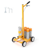 GARVEE Traccialinee Manuale a Spinta Regolabile per Parcheggi e Campi Sportivi, Carrello Segnaletica per Vernice Spray, Linea Regolabile, Giallo