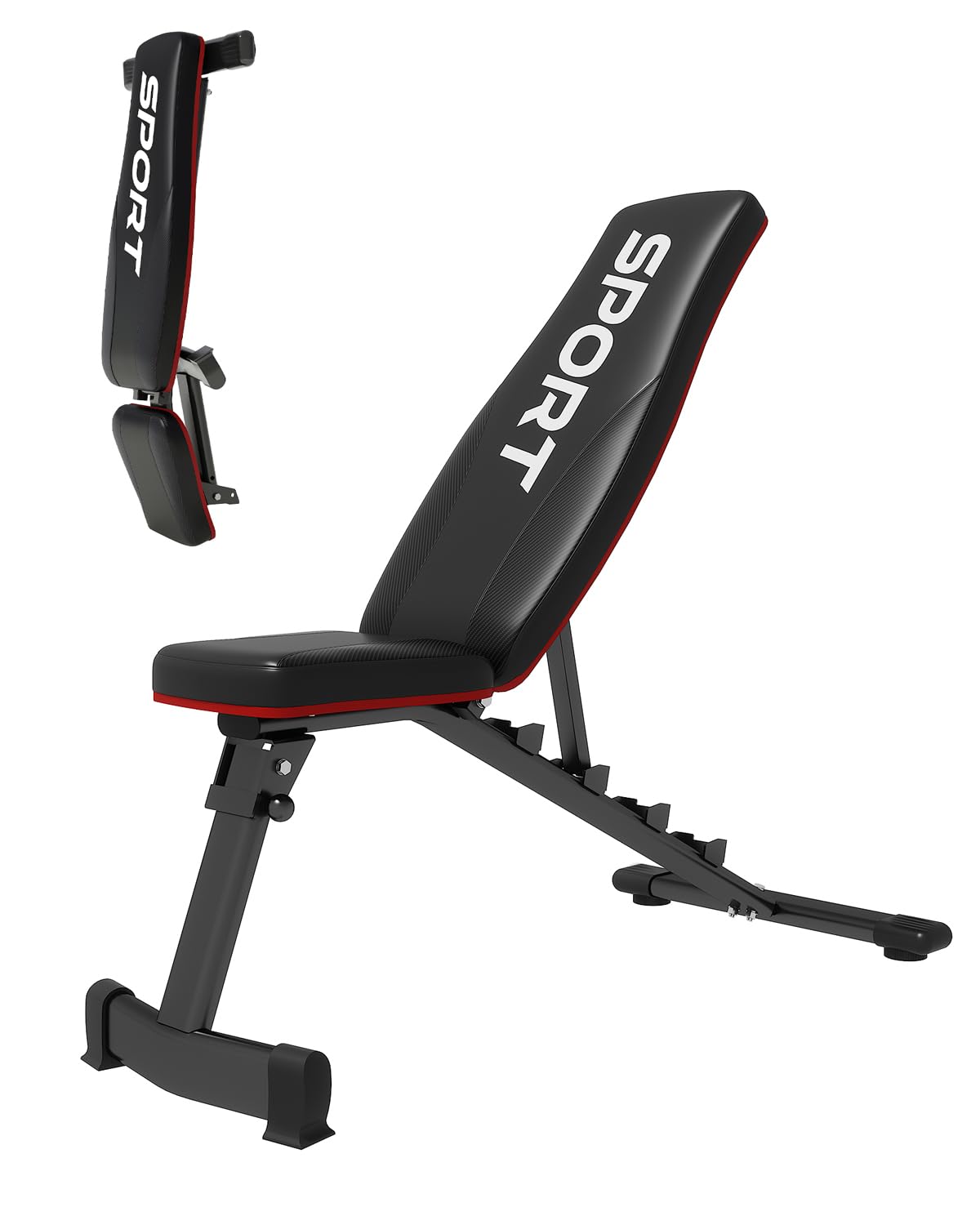 Panca pesi regolabile Garvee, inclinazione a 5 posizioni, per uso domestico, 660 libbre, struttura in acciaio, pieghevole, imbottita, antiscivolo, salvaspazio