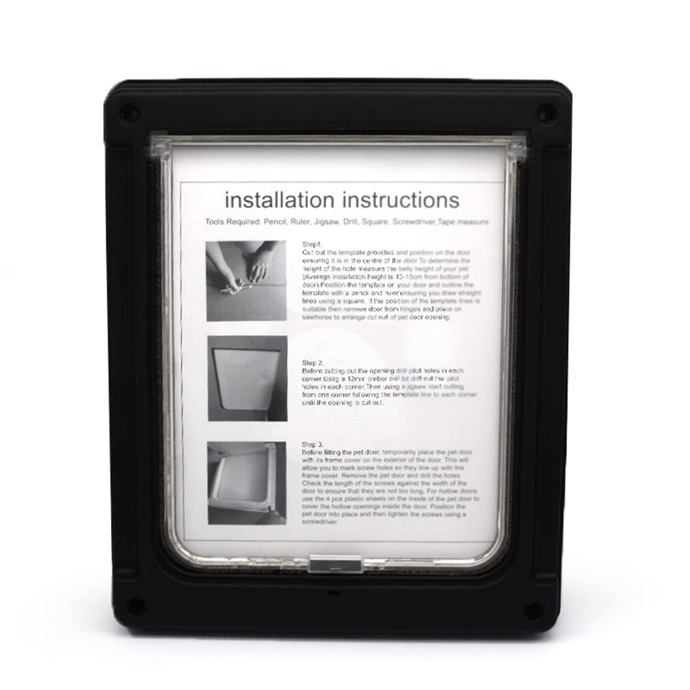 Serratura magnetica per portiera auto Garvee per animali domestici - Accessorio di sicurezza per cani di grossa taglia - Robusta, nera, per uso domestico