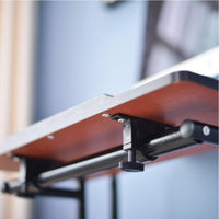 Scrivania in piedi Garvee, altezza regolabile, 60x60x70-110 cm, scrivania mobile per computer con 4 ruote per casa e ufficio, inclinabile, bianca