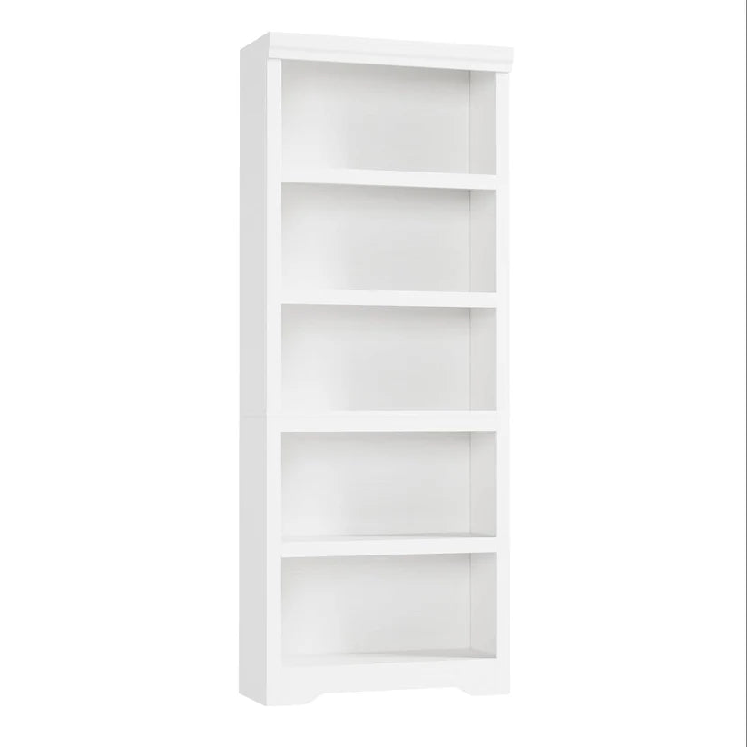 Garvee Libreria a 5 Ripiani Regolabile in MDF Resistente Bianco per Soggiorno e Ufficio Alta 175 cm
