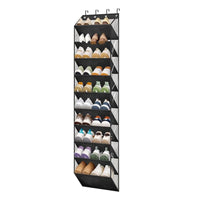 Garvee Organizer Scarpe 10 Livelli con 4 Ganci in Metallo per Porte Standard, 20 Paia, PVC Trasparente, Armadi e Garage, 16,5"x9,8"x71"