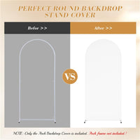 Garvee Wedding Arch Cover Set 3 pezzi in spandex con cerniera per feste e cerimonie Neutro