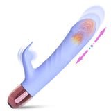 Garvee Vibratore Rabbit Donna - 9 Modalità di Vibrazione, 9 Estensioni Telescopiche, Silicone Medico Riscaldante 42°C, Doppio Stimolo Punto G e Clitoride, Ricarica USB, Impermeabile IPX6