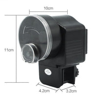 Garvee Dispenser Automatico per Pesci Acquario, Alimentatore Regolabile con 2 Modalità Temporizzate, Batteria, Coperchio Antiumidità, Adatto a Vetri fino a 2.5"