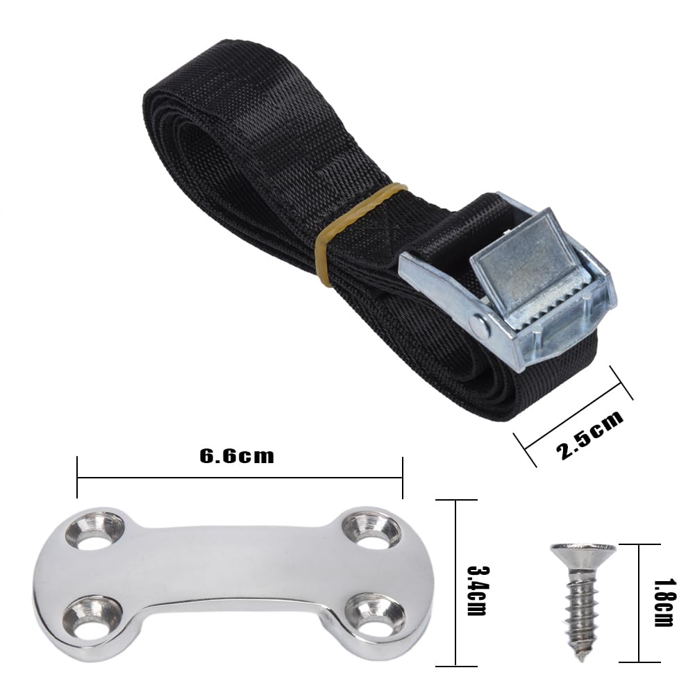 Garvee, set da 22 cinghie di fissaggio per barche con cricchetto e ganci, poliestere robusto, tenuta sicura, versatile per kayak, auto, yacht