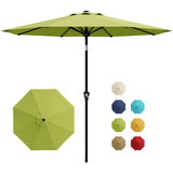 Garvee Ombrellone da Patio 10 x 304.8 cm con Crank Lift e Inclinazione Regolabile, Tessuto Poliestere UV, Struttura in Ferro, Verde Mela, per Giardino e Piscina - Verde mela