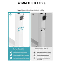 Tavolino da letto regolabile Garvee con ruote, altezza regolabile 23,6-37,4 pollici, metallo, striscia antiscivolo per uso ospedaliero e domestico, nero