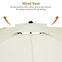 Ombrellone in alluminio GARVEE 300 x 300 cm, beige