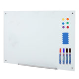 Garvee Lavagna in Vetro 46x61 cm Temperata Magnetica Senza Cornice per Ufficio e Scuola - 1White