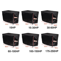 Copertura per motore fuoribordo Garvee, impermeabile, 210D Oxford, nera, 52X27X32cm, per barca da 15 CV
