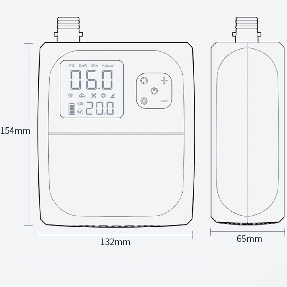 Pompa a batteria al litio Garvee da 80 W: pompa elettrica portatile per paddleboard, gommoni e piscine con display e arresto automatico