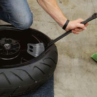 Garvee Protezione per cerchioni moto 2 pezzi, manico nylon doppia costola, universale montaggio riparazione pneumatici