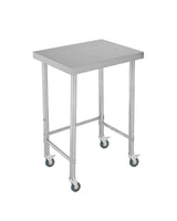 Tavolo da lavoro in acciaio inossidabile Garvee da 45.72 x 60.96 cm con ruote, uso mobile, design robusto, acciaio antiruggine, cucina commerciale, versatile - Tavolo con ruote