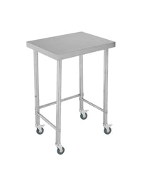 Tavolo da lavoro in acciaio inossidabile Garvee da 18x24 pollici con ruote, uso mobile, design robusto, acciaio antiruggine, cucina commerciale, versatile