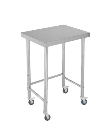 Tavolo da lavoro in acciaio inossidabile Garvee da 18x24 pollici con ruote, uso mobile, design robusto, acciaio antiruggine, cucina commerciale, versatile