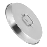 Garvee Copertura per Braciere Rotondo in Acciaio Inox con Maniglia, Compatibile con Bonfire, 51x51 cm, Argento, Patio e Campeggio