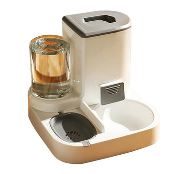Garvee Distributore automatico di cibo e acqua 2 in 1 per cani e gatti, 2,2 l, grigio, accessorio da viaggio
