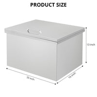 Contenitore per ghiaccio Garvee Drop-In da 40 QT in acciaio inossidabile isolato con scarico per cucina da esterno, robusto e igienico