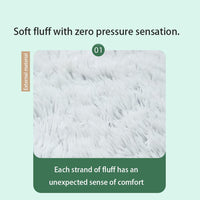 Cuccia per cani Garvee XXL per persone e cani, 165x100x30 cm, lavabile, calda, soffice, in pelliccia sintetica di coniglio, beige