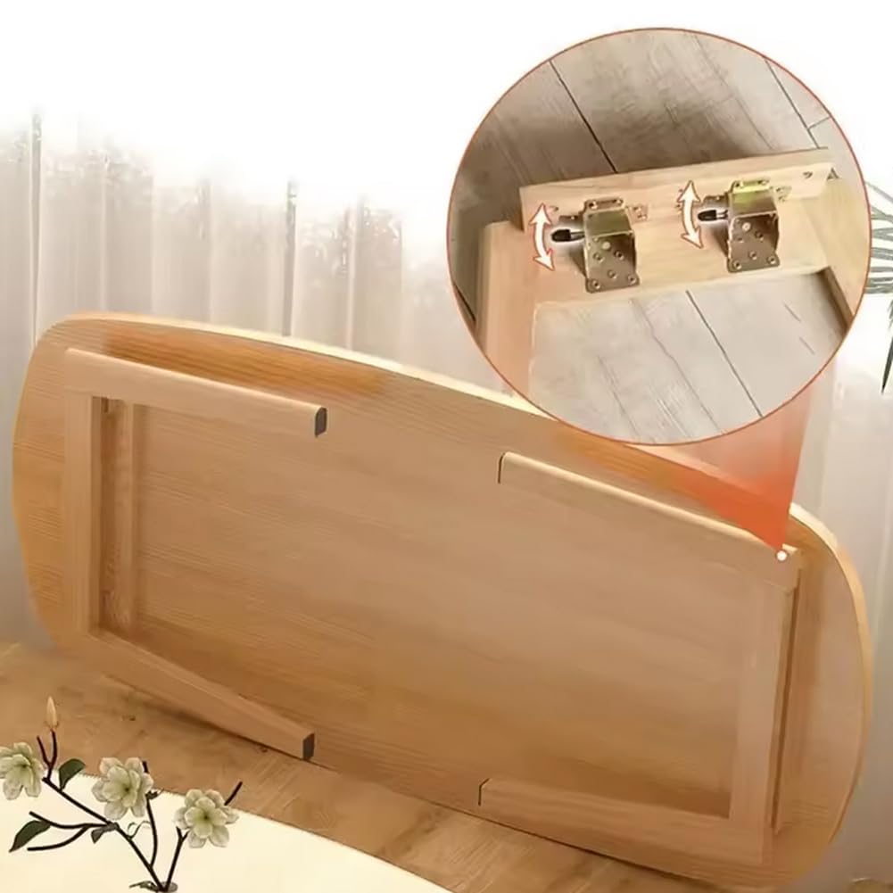 Tavolino pieghevole Garvee, in legno, 31,5x19,7x17,3 pollici, per soggiorno e ufficio, salvaspazio, stabile, minimalista, leggero e pieghevole