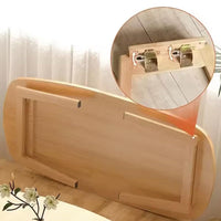 Tavolino pieghevole Garvee, in legno, 31,5x19,7x17,3 pollici, per soggiorno e ufficio, salvaspazio, stabile, minimalista, leggero e pieghevole