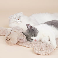 Garvee Pet Sleeping Mat a forma di pecora, ultra morbido, antiscivolo, per cani e gatti, color tè al latte, confortevole, caldo, versatile, per la casa e i viaggi