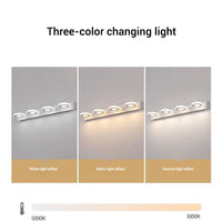 Luce per specchio da bagno a LED GARVEE 3000K, luce per specchio a 4 luci, alluminio acrilico, luce calda da 12 W, IP44 impermeabile, 60 cm