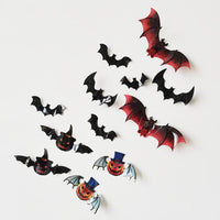 GARVEE 60 pezzi di adesivi murali in PVC con pipistrelli per decorazioni di Halloween, per camera da letto, esterno, veranda, finestra, aula, nero