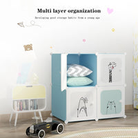 Garvee Armadio Modulare per Bambini, Organizzatore Fai da Te con 12 Cubi Rosa per Camera da Letto e Corridoio, Salvaspazio, Robusto e Versatile
