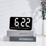 Garvee Orologio da Parete Digitale LED Grande Display Bianco per Soggiorno e Ufficio