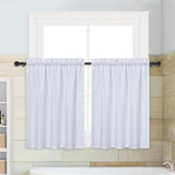 Tende a nido d'ape Garvee idrorepellenti con barre per cucina, bagno, soggiorno, 30x36 pollici, bianche - Bianco