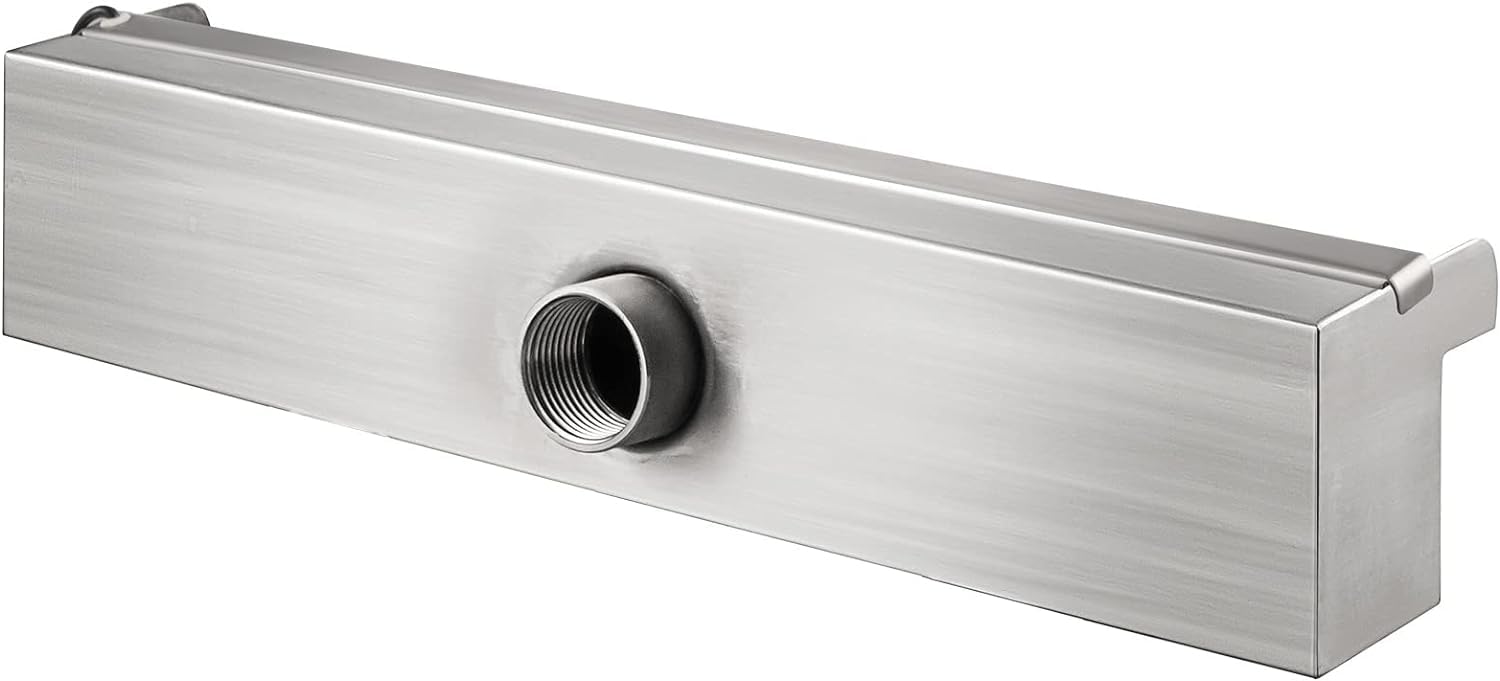 Fontana per piscina Garvee in acciaio inox con cascata, 45 x 11,4 x 8 cm, antiruggine, per giardino e piscina