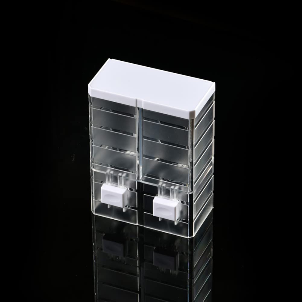 Dispenser di sapone liquido manuale Garvee da 500 ml, doppia testa, montaggio a parete, in plastica trasparente per bagno e hotel